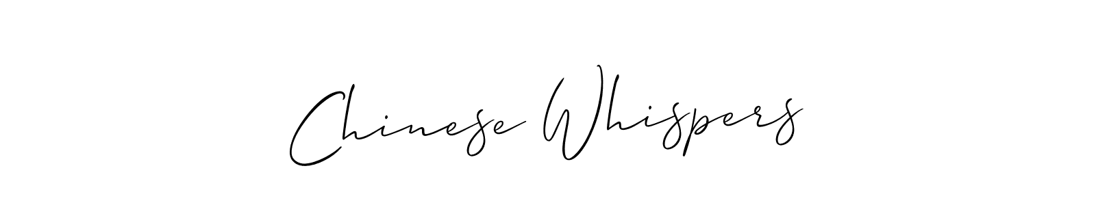 How to Draw Chinese Whispers signature style? Allison_Script is a latest design signature styles for name Chinese Whispers. Chinese Whispers signature style 2 images and pictures png