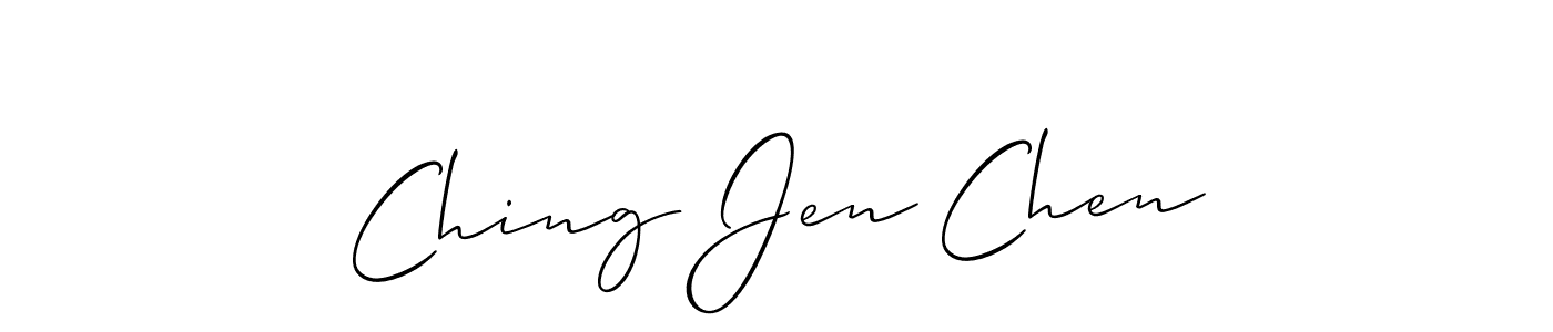 You should practise on your own different ways (Allison_Script) to write your name (Ching Jen Chen) in signature. don't let someone else do it for you. Ching Jen Chen signature style 2 images and pictures png