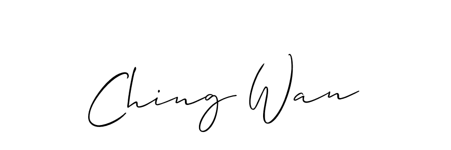 How to make Ching Wan signature? Allison_Script is a professional autograph style. Create handwritten signature for Ching Wan name. Ching Wan signature style 2 images and pictures png