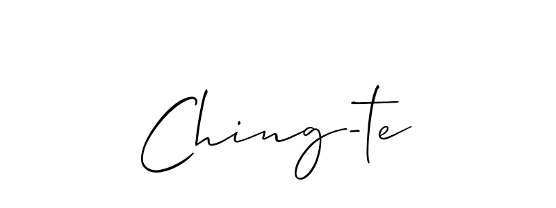 Best and Professional Signature Style for Ching-te. Allison_Script Best Signature Style Collection. Ching-te signature style 2 images and pictures png