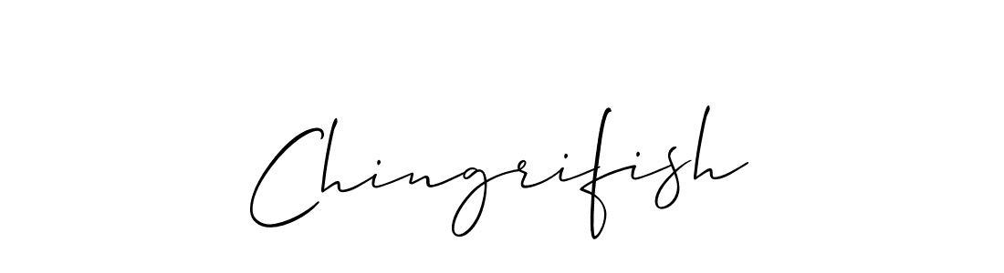 Make a beautiful signature design for name Chingrifish. With this signature (Allison_Script) style, you can create a handwritten signature for free. Chingrifish signature style 2 images and pictures png