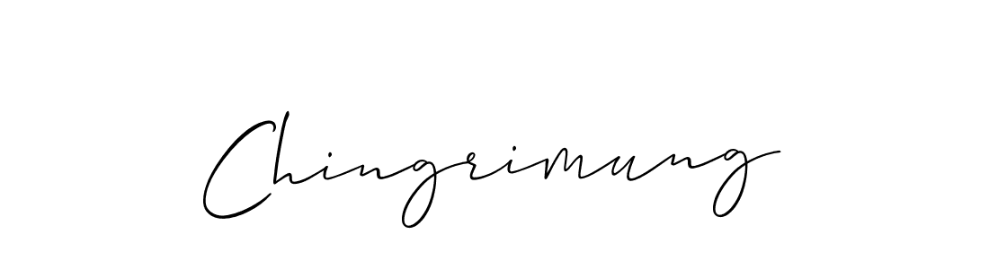 How to make Chingrimung signature? Allison_Script is a professional autograph style. Create handwritten signature for Chingrimung name. Chingrimung signature style 2 images and pictures png