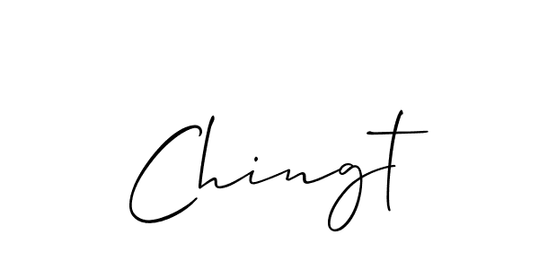 Design your own signature with our free online signature maker. With this signature software, you can create a handwritten (Allison_Script) signature for name Chingt. Chingt signature style 2 images and pictures png