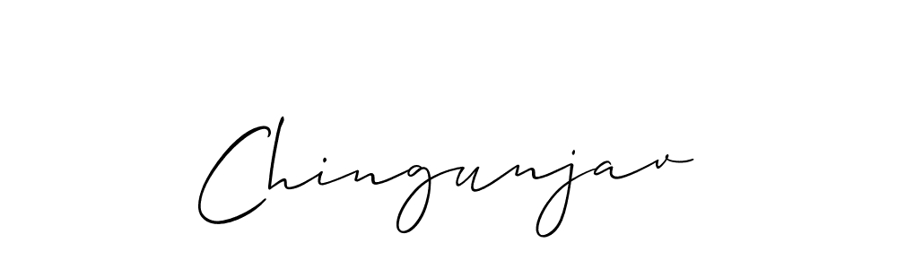 The best way (Allison_Script) to make a short signature is to pick only two or three words in your name. The name Chingunjav include a total of six letters. For converting this name. Chingunjav signature style 2 images and pictures png