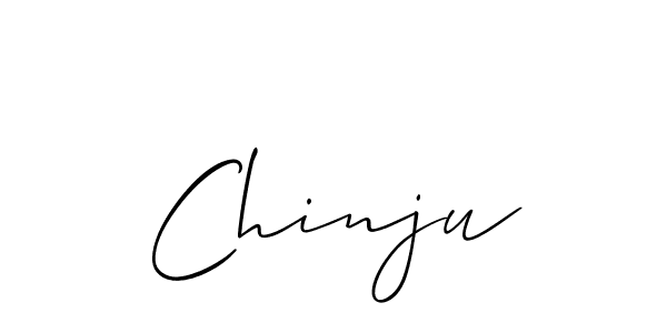 Also we have Chinju name is the best signature style. Create professional handwritten signature collection using Allison_Script autograph style. Chinju signature style 2 images and pictures png