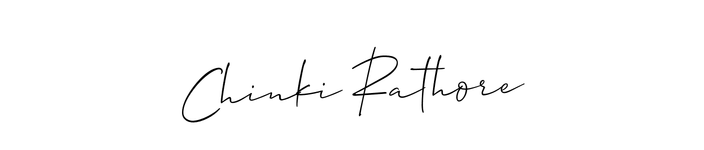 Create a beautiful signature design for name Chinki Rathore. With this signature (Allison_Script) fonts, you can make a handwritten signature for free. Chinki Rathore signature style 2 images and pictures png