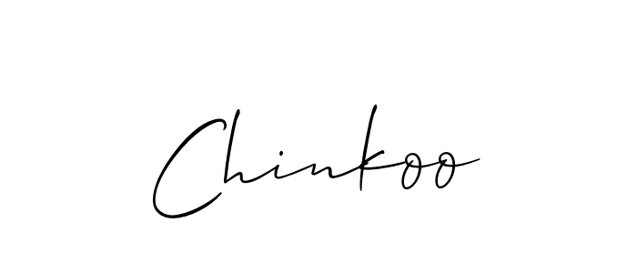 How to make Chinkoo signature? Allison_Script is a professional autograph style. Create handwritten signature for Chinkoo name. Chinkoo signature style 2 images and pictures png
