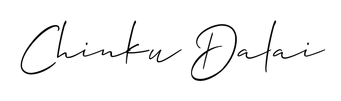 The Allison_Script typeface gives name Chinku Dalai a refined look. Suitable for certificates, diplomas, and official verification. Chinku Dalai signature style 2 images and pictures png