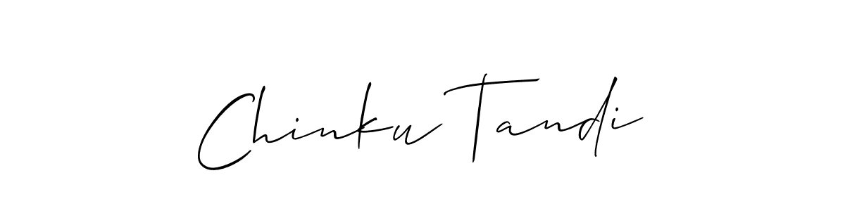 Create a beautiful signature design for name Chinku Tandi. With this signature (Allison_Script) fonts, you can make a handwritten signature for free. Chinku Tandi signature style 2 images and pictures png