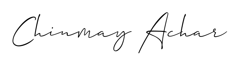 How to make Chinmay Achar name signature. Use Allison_Script style for creating short signs online. This is the latest handwritten sign. Chinmay Achar signature style 2 images and pictures png