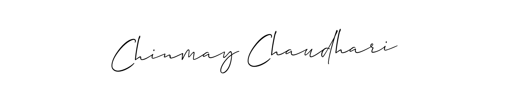 Design your own signature with our free online signature maker. With this signature software, you can create a handwritten (Allison_Script) signature for name Chinmay Chaudhari. Chinmay Chaudhari signature style 2 images and pictures png