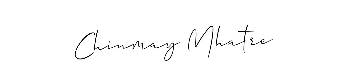 Create a beautiful signature design for name Chinmay Mhatre. With this signature (Allison_Script) fonts, you can make a handwritten signature for free. Chinmay Mhatre signature style 2 images and pictures png