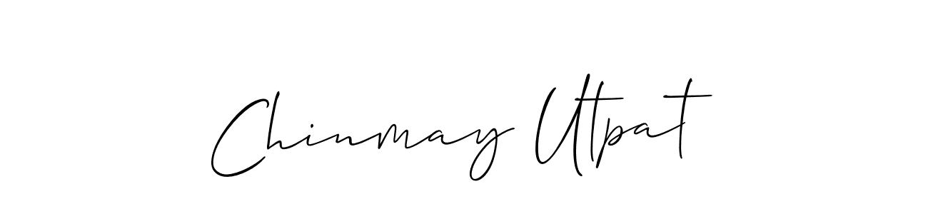 You should practise on your own different ways (Allison_Script) to write your name (Chinmay Utpat) in signature. don't let someone else do it for you. Chinmay Utpat signature style 2 images and pictures png