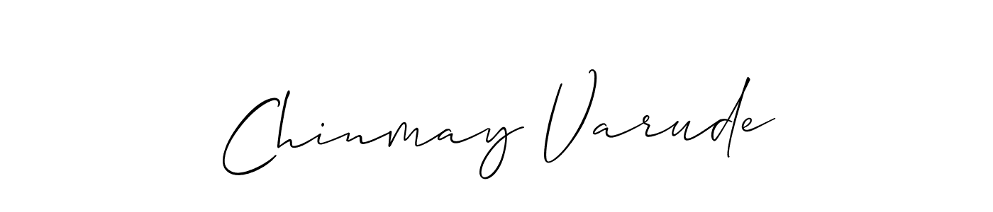 Also You can easily find your signature by using the search form. We will create Chinmay Varude name handwritten signature images for you free of cost using Allison_Script sign style. Chinmay Varude signature style 2 images and pictures png