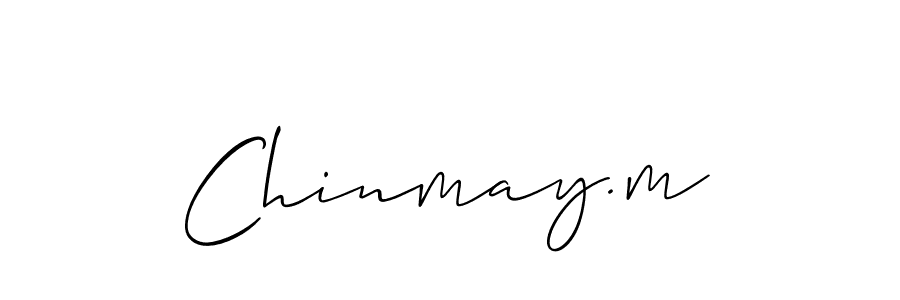 It looks lik you need a new signature style for name Chinmay.m. Design unique handwritten (Allison_Script) signature with our free signature maker in just a few clicks. Chinmay.m signature style 2 images and pictures png