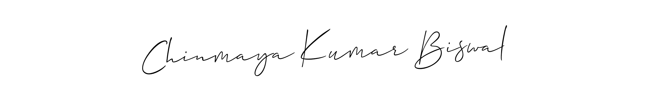 How to make Chinmaya Kumar Biswal name signature. Use Allison_Script style for creating short signs online. This is the latest handwritten sign. Chinmaya Kumar Biswal signature style 2 images and pictures png