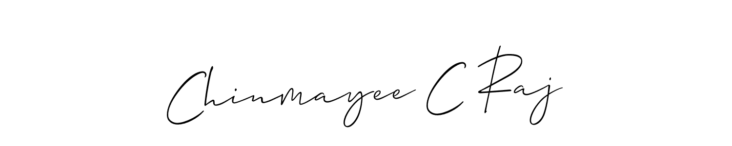 Make a beautiful signature design for name Chinmayee C Raj. With this signature (Allison_Script) style, you can create a handwritten signature for free. Chinmayee C Raj signature style 2 images and pictures png