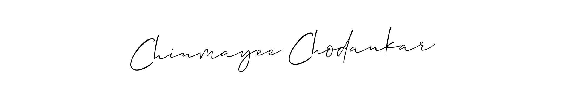 Use a signature maker to create a handwritten signature online. With this signature software, you can design (Allison_Script) your own signature for name Chinmayee Chodankar. Chinmayee Chodankar signature style 2 images and pictures png