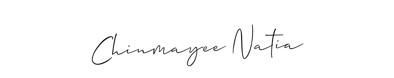 Create a beautiful signature design for name Chinmayee Natia. With this signature (Allison_Script) fonts, you can make a handwritten signature for free. Chinmayee Natia signature style 2 images and pictures png