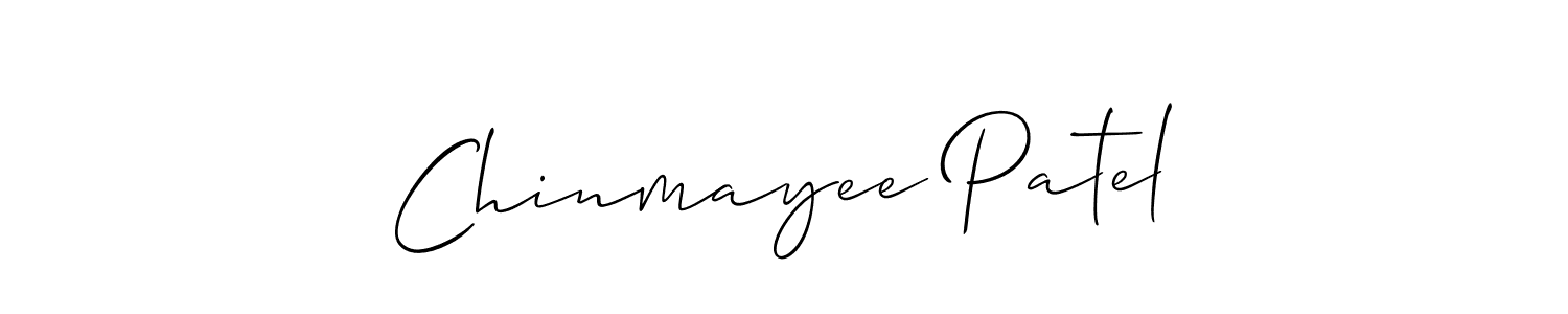 Also we have Chinmayee Patel name is the best signature style. Create professional handwritten signature collection using Allison_Script autograph style. Chinmayee Patel signature style 2 images and pictures png