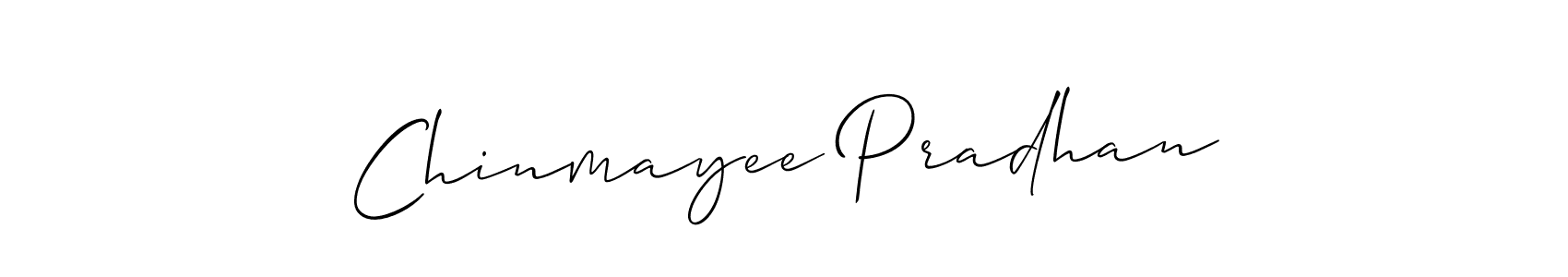 How to make Chinmayee Pradhan name signature. Use Allison_Script style for creating short signs online. This is the latest handwritten sign. Chinmayee Pradhan signature style 2 images and pictures png