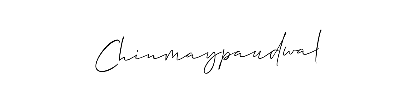 Also You can easily find your signature by using the search form. We will create Chinmaypaudwal name handwritten signature images for you free of cost using Allison_Script sign style. Chinmaypaudwal signature style 2 images and pictures png