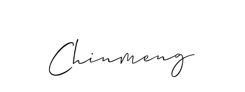 Make a beautiful signature design for name Chinmeng. With this signature (Allison_Script) style, you can create a handwritten signature for free. Chinmeng signature style 2 images and pictures png