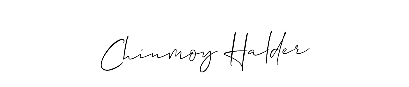 The best way (Allison_Script) to make a short signature is to pick only two or three words in your name. The name Chinmoy Halder include a total of six letters. For converting this name. Chinmoy Halder signature style 2 images and pictures png