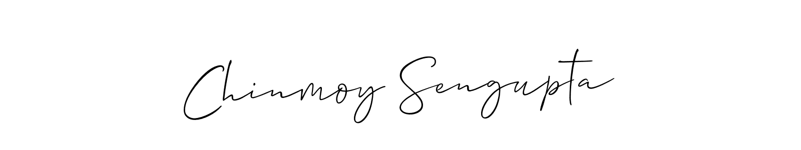 Make a beautiful signature design for name Chinmoy Sengupta. With this signature (Allison_Script) style, you can create a handwritten signature for free. Chinmoy Sengupta signature style 2 images and pictures png