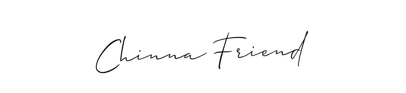 Also You can easily find your signature by using the search form. We will create Chinna Friend name handwritten signature images for you free of cost using Allison_Script sign style. Chinna Friend signature style 2 images and pictures png