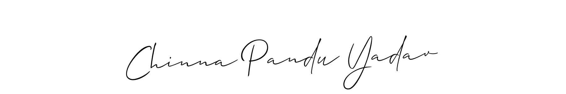The best way (Allison_Script) to make a short signature is to pick only two or three words in your name. The name Chinna Pandu Yadav include a total of six letters. For converting this name. Chinna Pandu Yadav signature style 2 images and pictures png