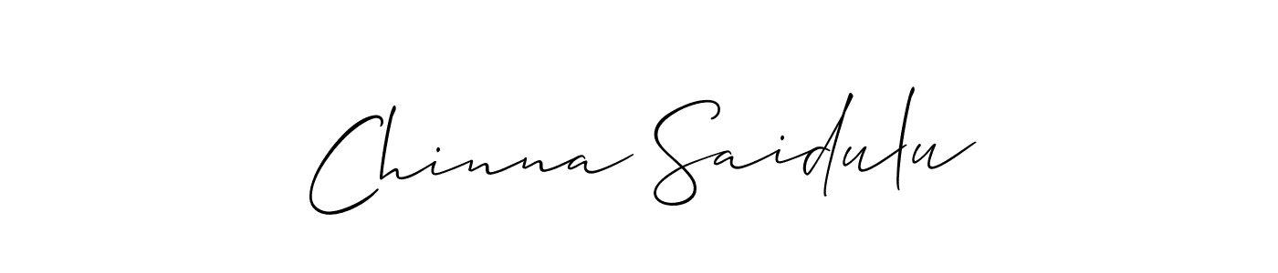 Make a beautiful signature design for name Chinna Saidulu. With this signature (Allison_Script) style, you can create a handwritten signature for free. Chinna Saidulu signature style 2 images and pictures png