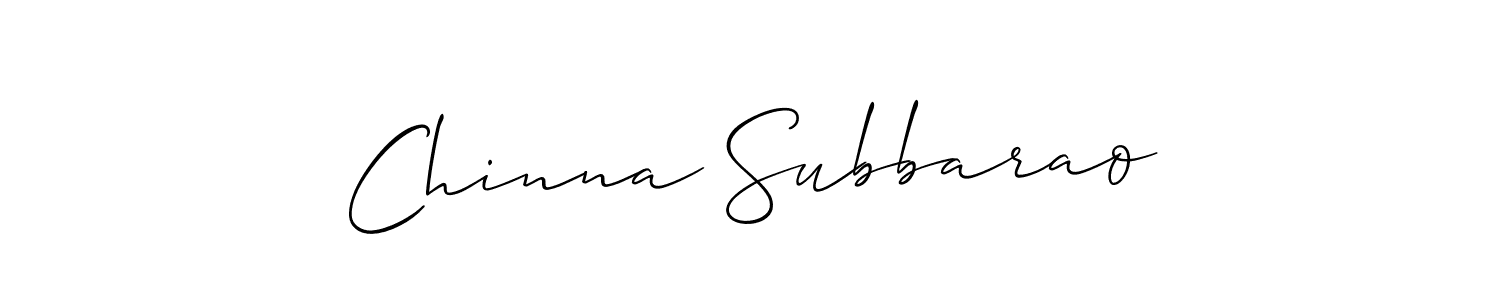 It looks lik you need a new signature style for name Chinna Subbarao. Design unique handwritten (Allison_Script) signature with our free signature maker in just a few clicks. Chinna Subbarao signature style 2 images and pictures png