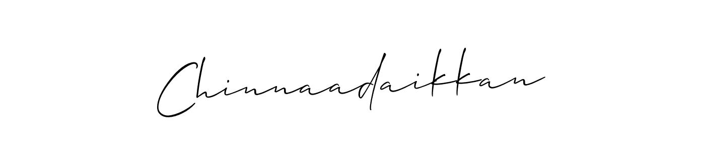 How to make Chinnaadaikkan signature? Allison_Script is a professional autograph style. Create handwritten signature for Chinnaadaikkan name. Chinnaadaikkan signature style 2 images and pictures png