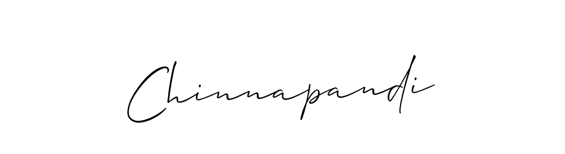 Use a signature maker to create a handwritten signature online. With this signature software, you can design (Allison_Script) your own signature for name Chinnapandi. Chinnapandi signature style 2 images and pictures png