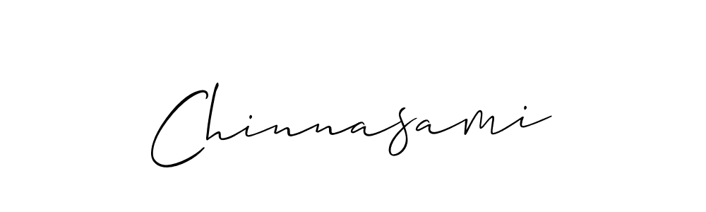 How to make Chinnasami signature? Allison_Script is a professional autograph style. Create handwritten signature for Chinnasami name. Chinnasami signature style 2 images and pictures png