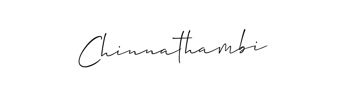 How to make Chinnathambi signature? Allison_Script is a professional autograph style. Create handwritten signature for Chinnathambi name. Chinnathambi signature style 2 images and pictures png