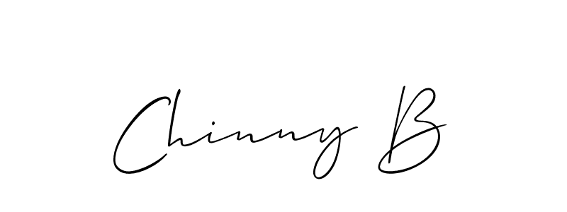 The best way (Allison_Script) to make a short signature is to pick only two or three words in your name. The name Chinny B include a total of six letters. For converting this name. Chinny B signature style 2 images and pictures png