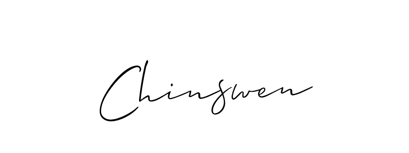 It looks lik you need a new signature style for name Chinswen. Design unique handwritten (Allison_Script) signature with our free signature maker in just a few clicks. Chinswen signature style 2 images and pictures png