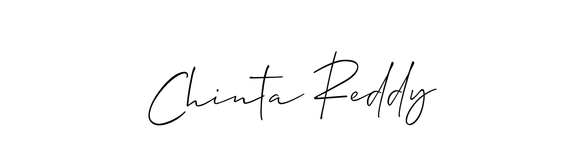 Make a beautiful signature design for name Chinta Reddy. With this signature (Allison_Script) style, you can create a handwritten signature for free. Chinta Reddy signature style 2 images and pictures png