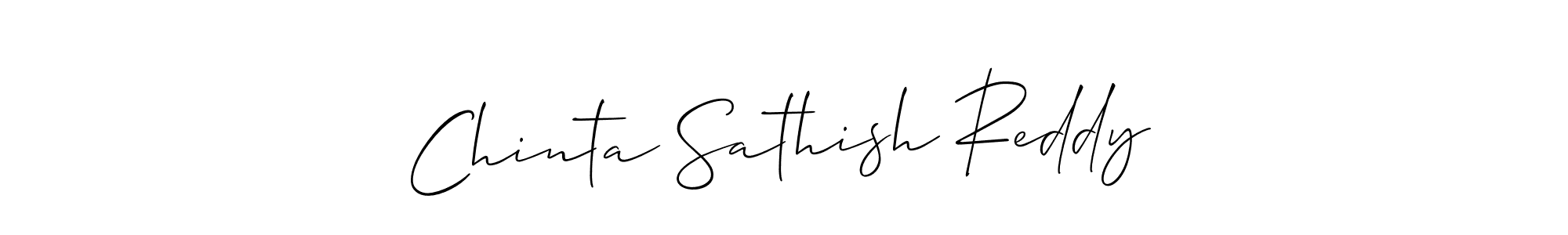 Create a beautiful signature design for name Chinta Sathish Reddy. With this signature (Allison_Script) fonts, you can make a handwritten signature for free. Chinta Sathish Reddy signature style 2 images and pictures png