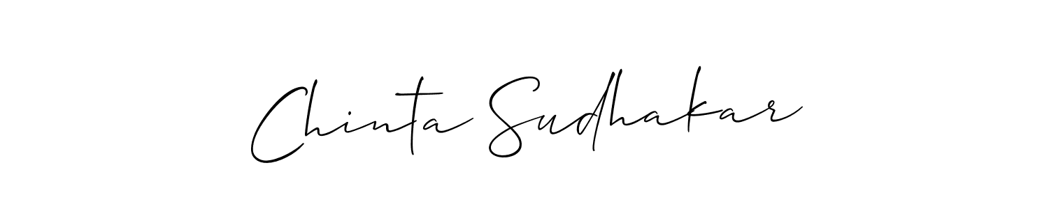 The best way (Allison_Script) to make a short signature is to pick only two or three words in your name. The name Chinta Sudhakar include a total of six letters. For converting this name. Chinta Sudhakar signature style 2 images and pictures png