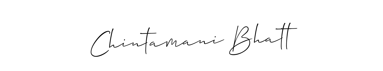 How to make Chintamani Bhatt name signature. Use Allison_Script style for creating short signs online. This is the latest handwritten sign. Chintamani Bhatt signature style 2 images and pictures png