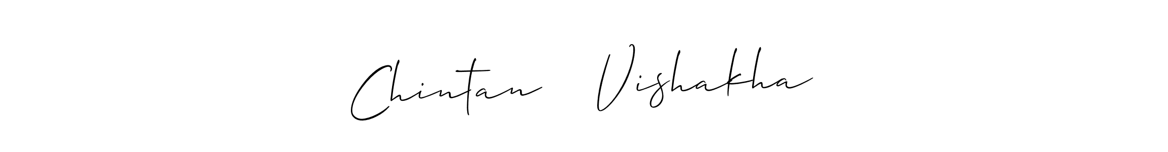How to Draw Chintan ❤️ Vishakha signature style? Allison_Script is a latest design signature styles for name Chintan ❤️ Vishakha. Chintan ❤️ Vishakha signature style 2 images and pictures png