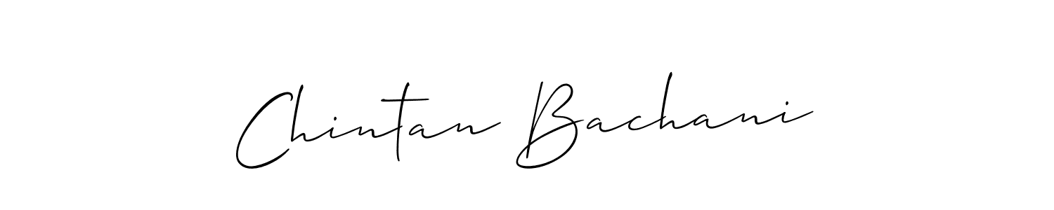 The best way (Allison_Script) to make a short signature is to pick only two or three words in your name. The name Chintan Bachani include a total of six letters. For converting this name. Chintan Bachani signature style 2 images and pictures png