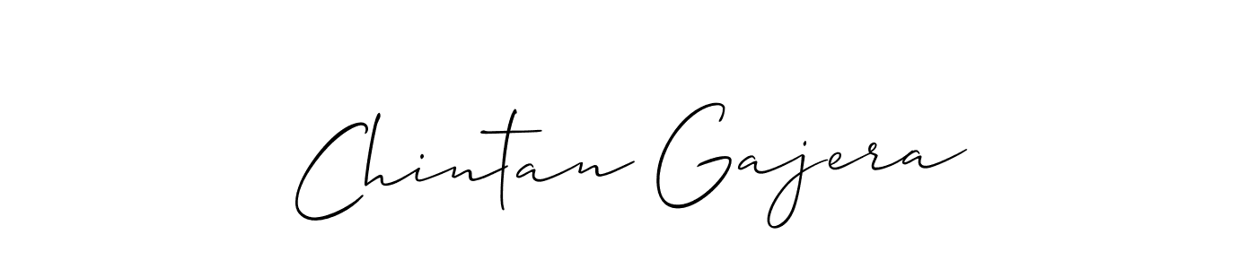 Make a short Chintan Gajera signature style. Manage your documents anywhere anytime using Allison_Script. Create and add eSignatures, submit forms, share and send files easily. Chintan Gajera signature style 2 images and pictures png