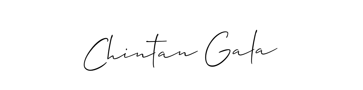 How to make Chintan Gala name signature. Use Allison_Script style for creating short signs online. This is the latest handwritten sign. Chintan Gala signature style 2 images and pictures png