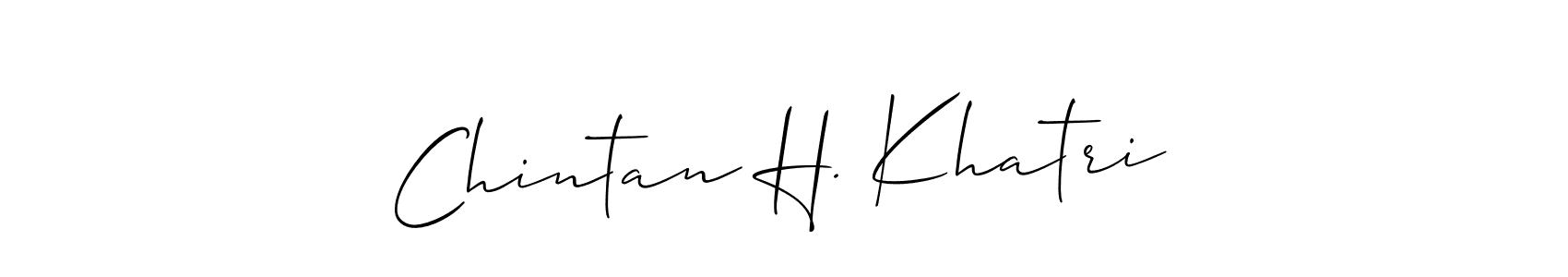 Make a beautiful signature design for name Chintan H. Khatri. With this signature (Allison_Script) style, you can create a handwritten signature for free. Chintan H. Khatri signature style 2 images and pictures png