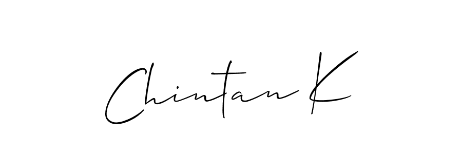 Design your own signature with our free online signature maker. With this signature software, you can create a handwritten (Allison_Script) signature for name Chintan K. Chintan K signature style 2 images and pictures png