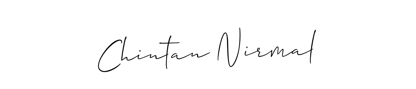 Also You can easily find your signature by using the search form. We will create Chintan Nirmal name handwritten signature images for you free of cost using Allison_Script sign style. Chintan Nirmal signature style 2 images and pictures png
